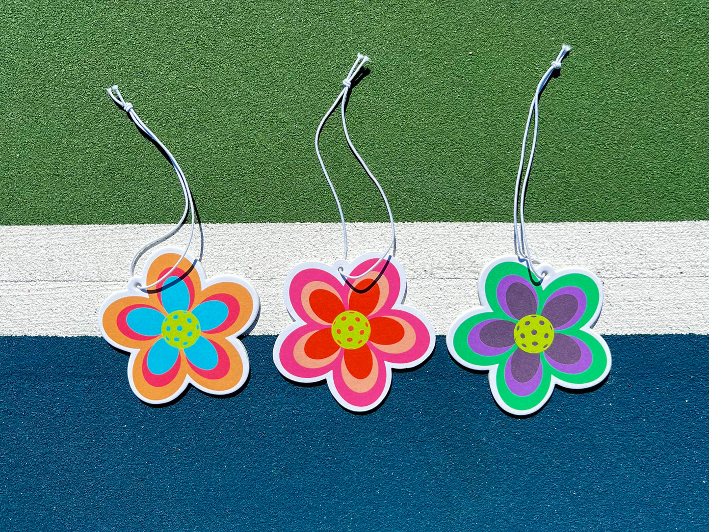 Flower Power Pickleball Air Fresheners (3 Pack)